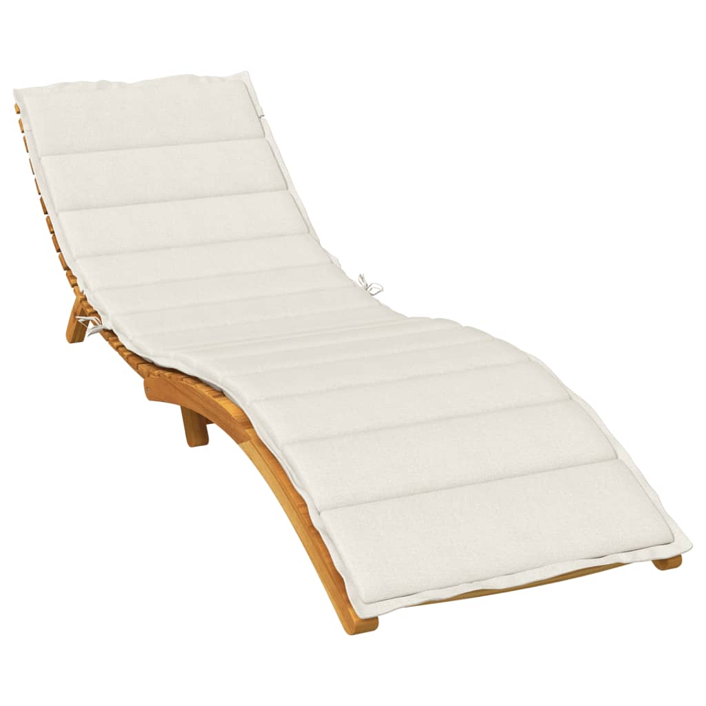 Vidaxl lounger cushion 200x50x4 cm fabric mixed cream -colored