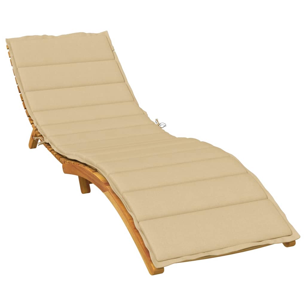 Vidaxl Lounger blazina 200x50x4 cm tkanina mešana bež