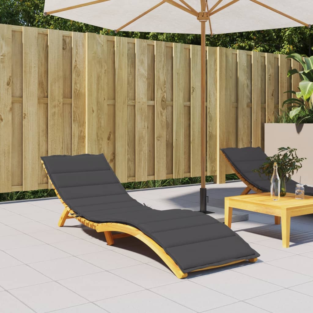 Vidaxl Lounger Kissen 200x60x4 cm Stoff gemischt Anthrazit -Colored