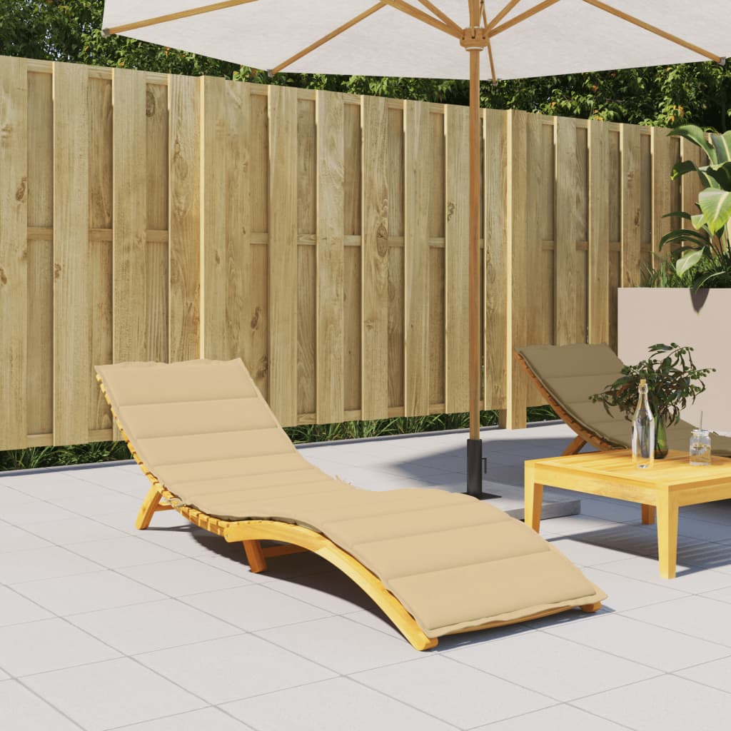 Vidaxl Lounger Kissen 200x60x4 cm Stoff gemischt Beige