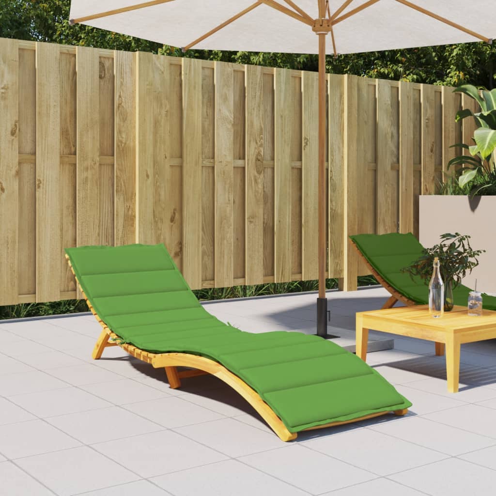 Vidaxl Lounger Cushion 200x60x4 cm Tissu vert mélangé