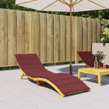 VIDAXL LOUNGER CUSHION 200x70x4 cm Mieszane wino czerwone