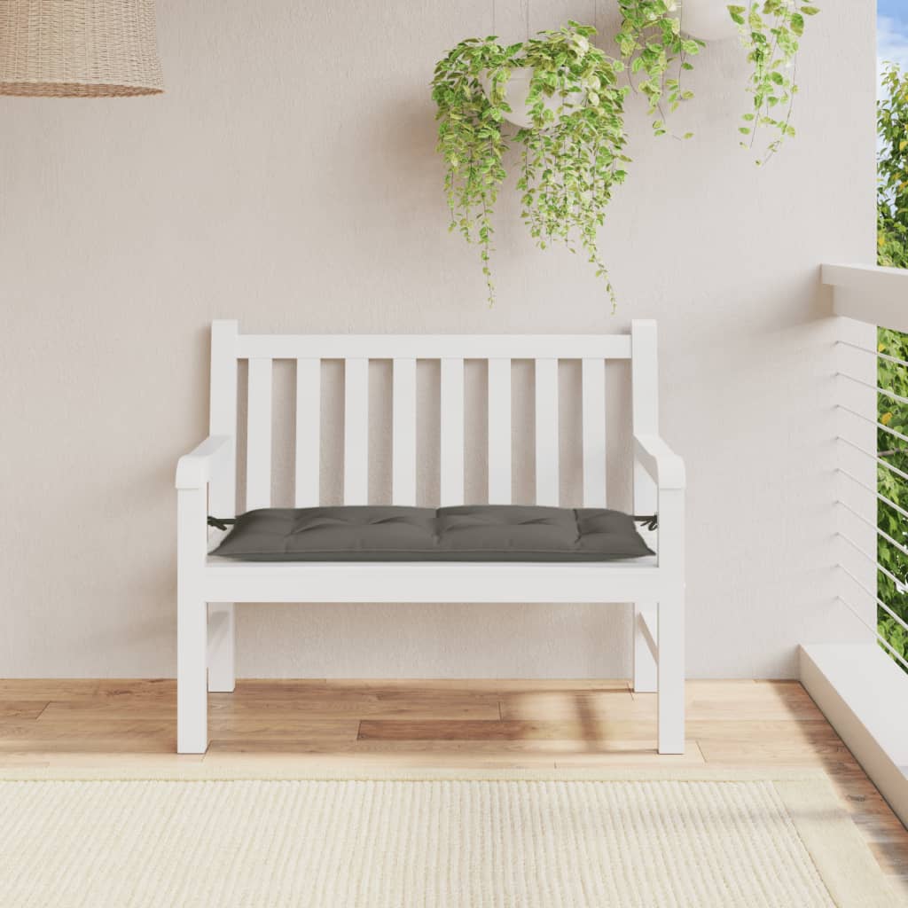 Vidaxl Garden Bench Cushion 100x50x7 CM Fabric de tela mixta gris oscuro