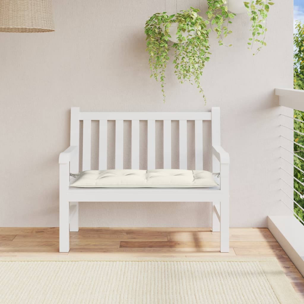 Vidaxl Garden Bench Cushion 100x50x7 CM Tyg Mixed Cream -Colored