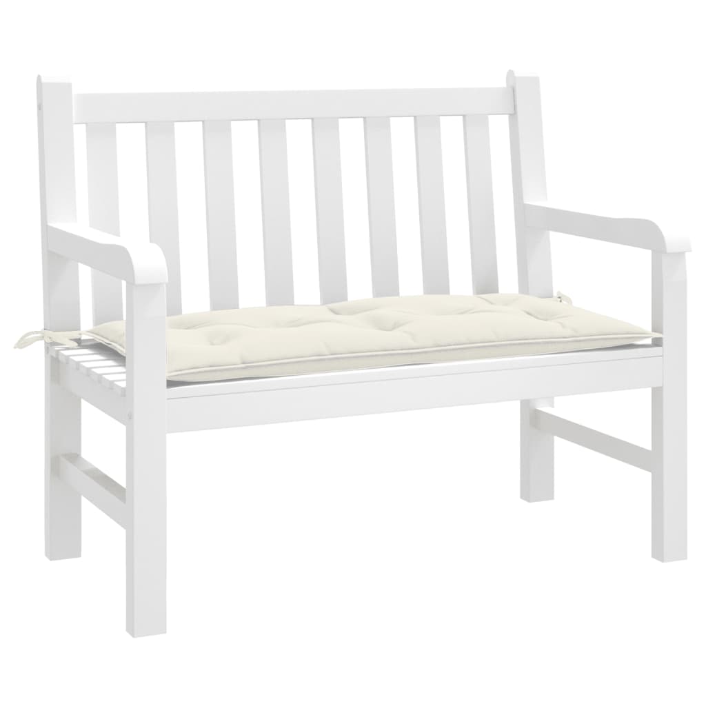 Vidaxl Garden Bench Poduszka 100x50x7 cm tkaninowy krem ​​-krem -olarowany