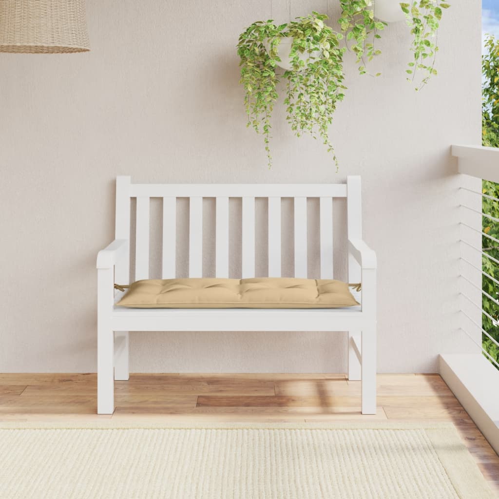 Vidaxl Garden Bench polštář 100x50x7 cm tkanina smíšená béžová