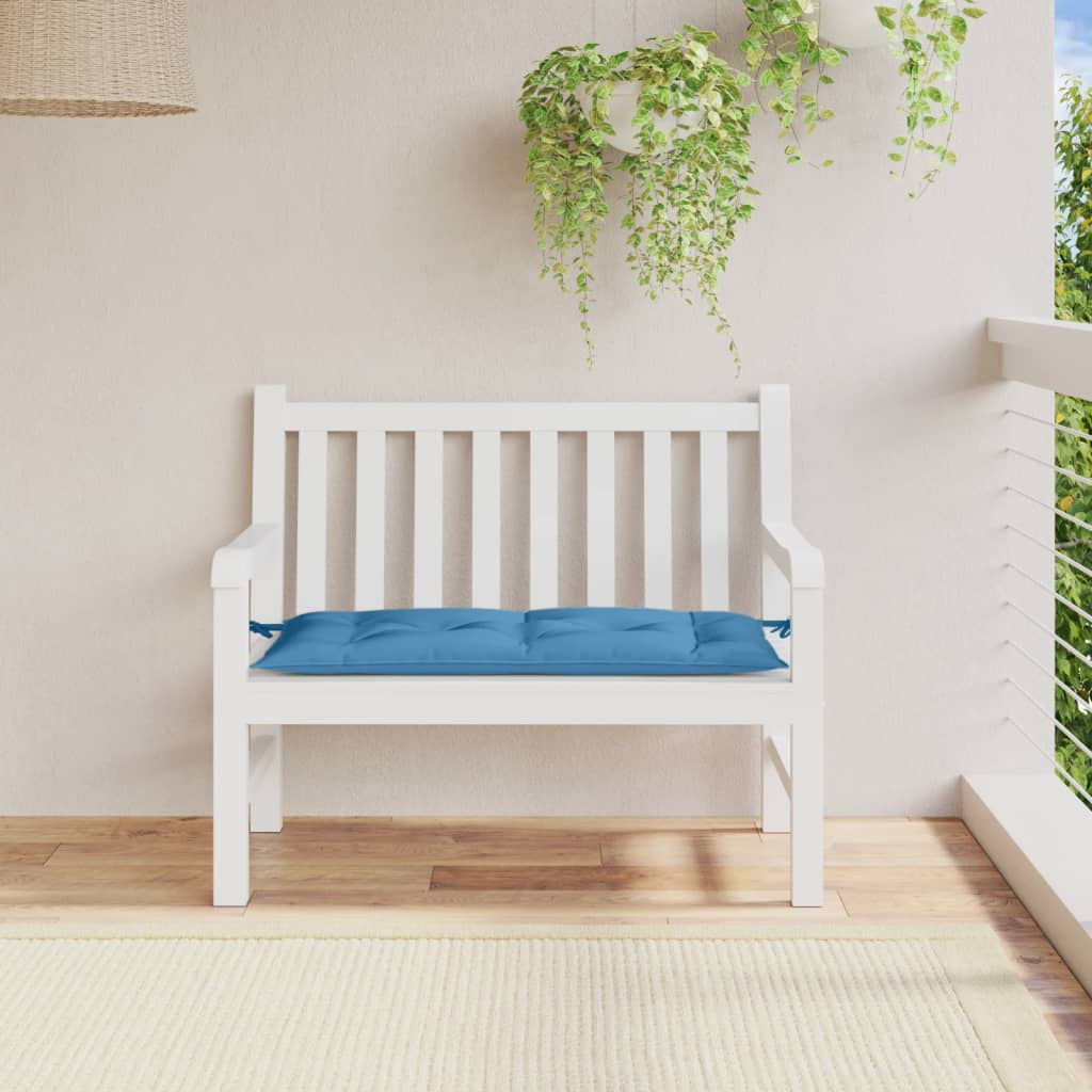 Vidaxl Garden Banc Cushion 100x50x7 cm Tissu mélangé bleu