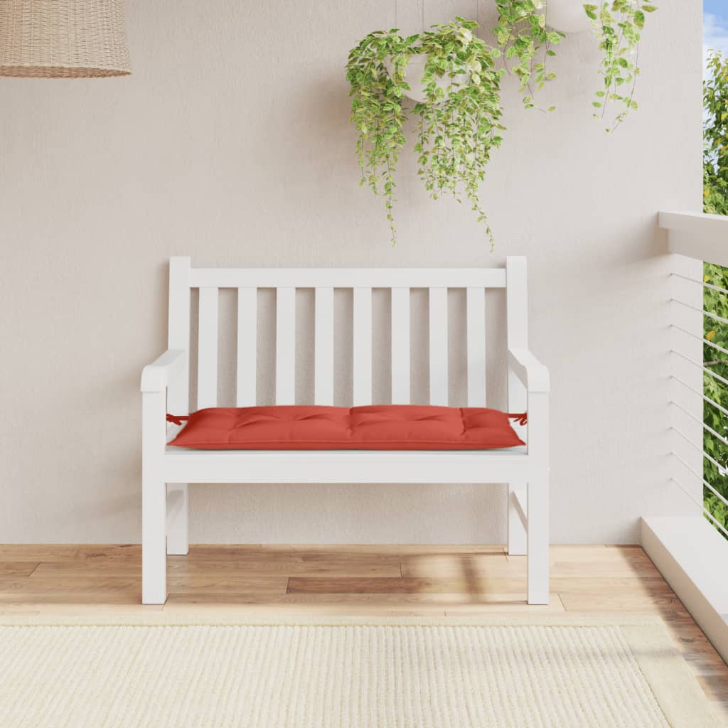 Vidaxl Garden Bench Pushion 100x50x7 cm Stof blandet rødt