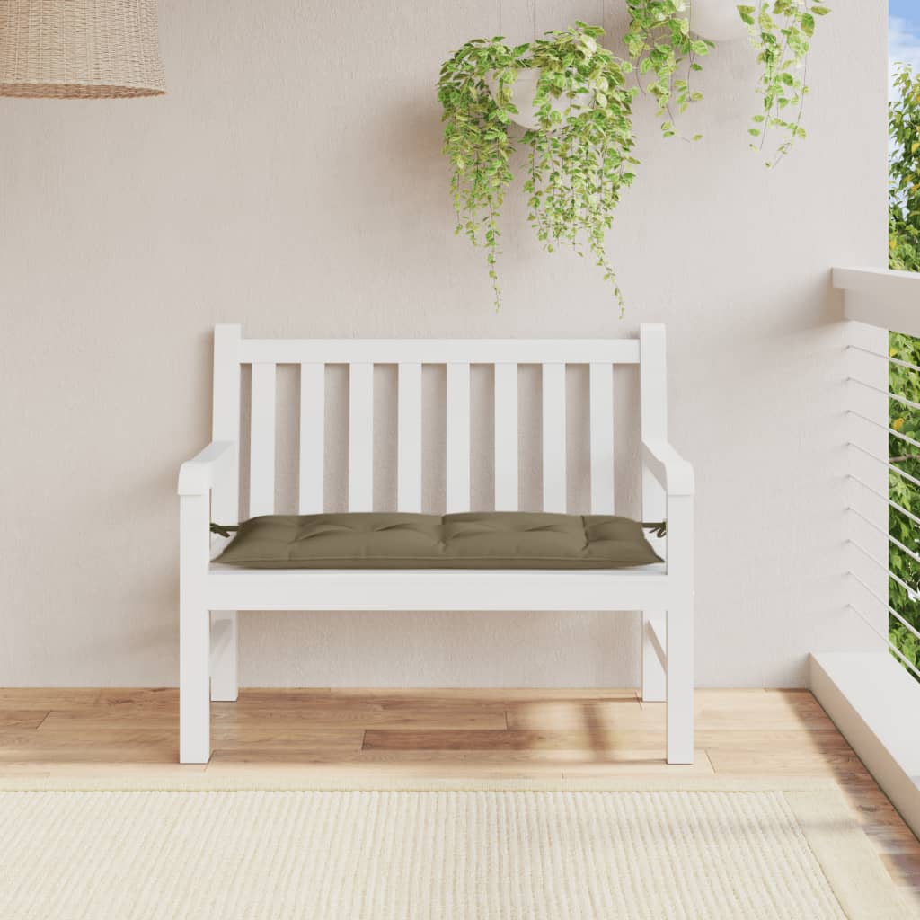 Vidaxl Garden Bench polštář 100x50x7 cm látka smíšená taupe