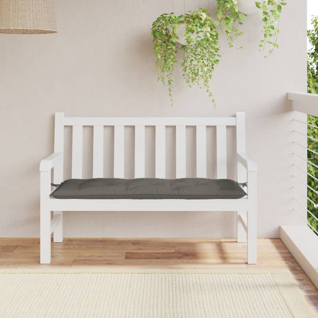 Vidaxl Garden Bench Cushion 120x50x7 cm tessuto misto grigio scuro