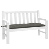 Vidaxl Garden Bench Pushion 120x50x7 cm Stof blandet mørkegrå