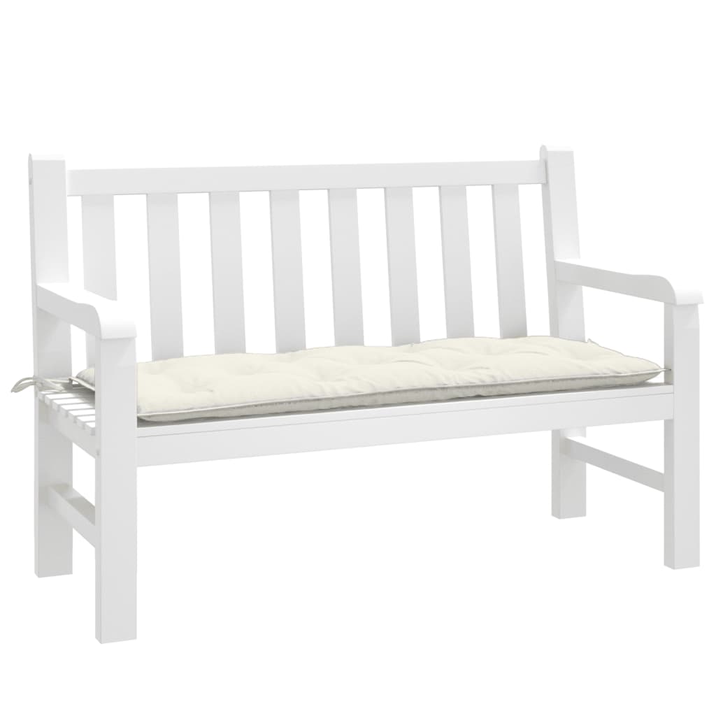 Vidaxl Garden Bench Kissen 120x50x7 cm Stoff gemischt creme -gelöscht