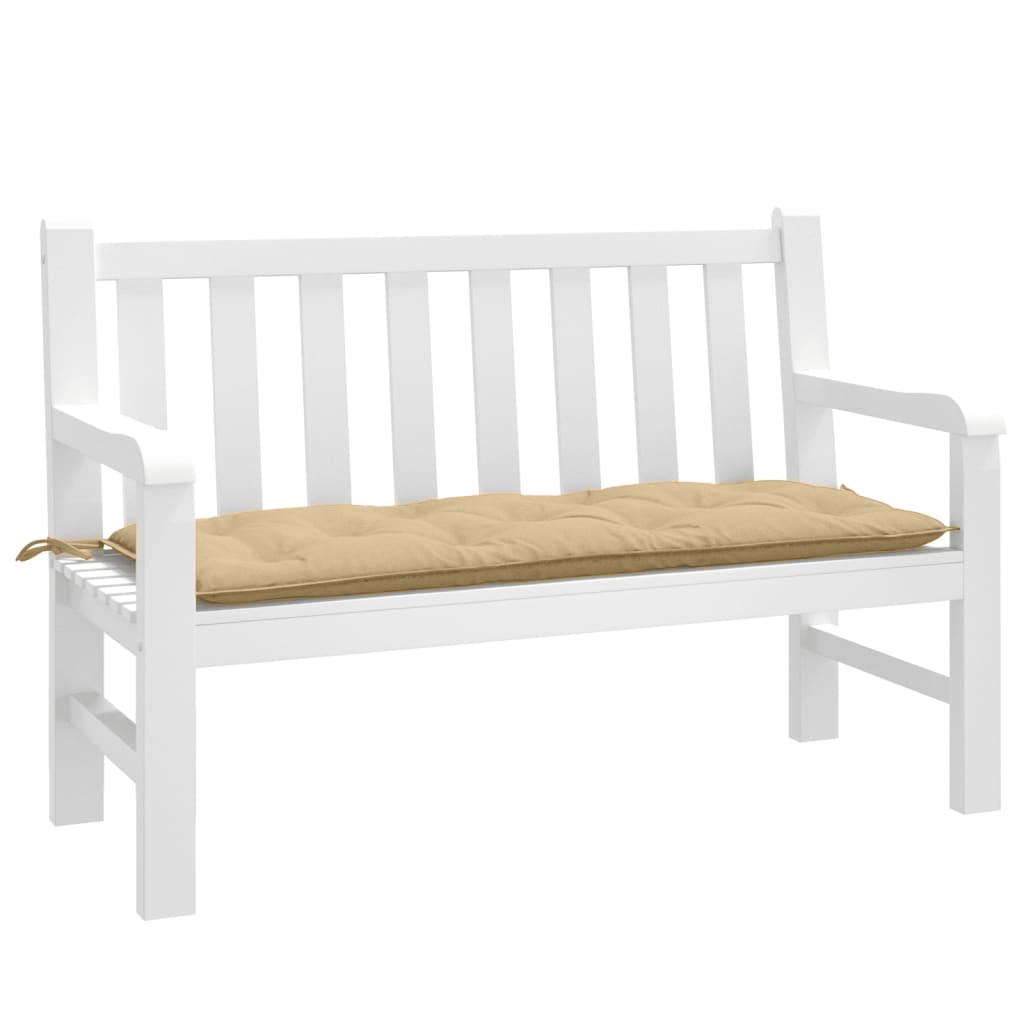 Vidaxl Garden Bench Kissen 120x50x7 cm Stoff gemischt Beige