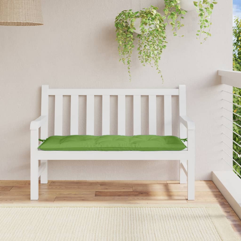 VIDAXL Garden Bench blazina 120x50x7 cm tkanina mešano zeleno