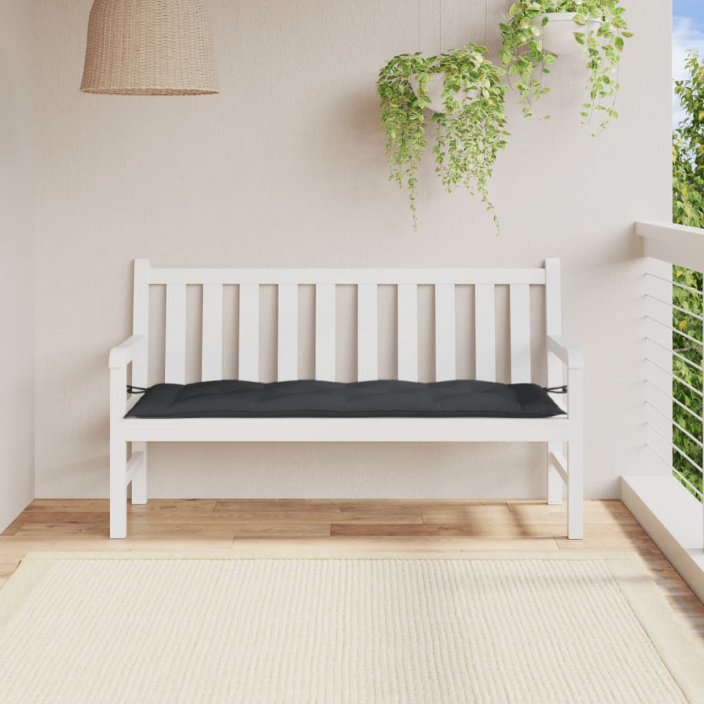 Vidaxl Garden Bench Cushion 150x50x7 CM Fabric de antracita mixta