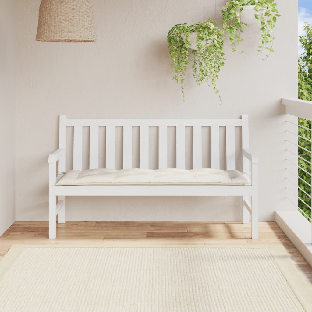 Vidaxl Garden Bench Poduszka 150x50x7 cm tkanina mieszana krem ​​-rozkład