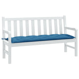 VIDAXL Garden Bench Blaža 150x50x7 cm tkanina mešano modra