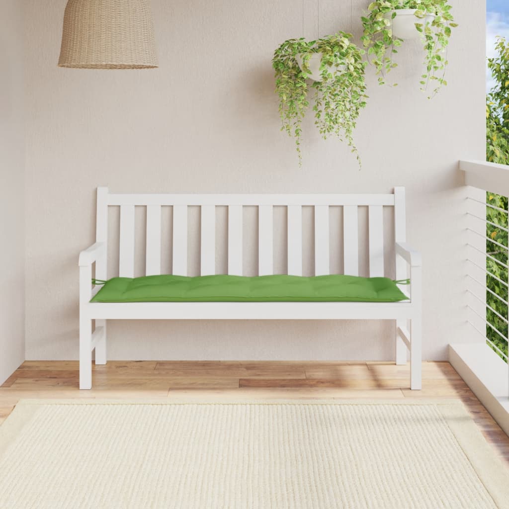 Vidaxl Garden Bench Cushion 150x50x7 cm stoff Mixed Green