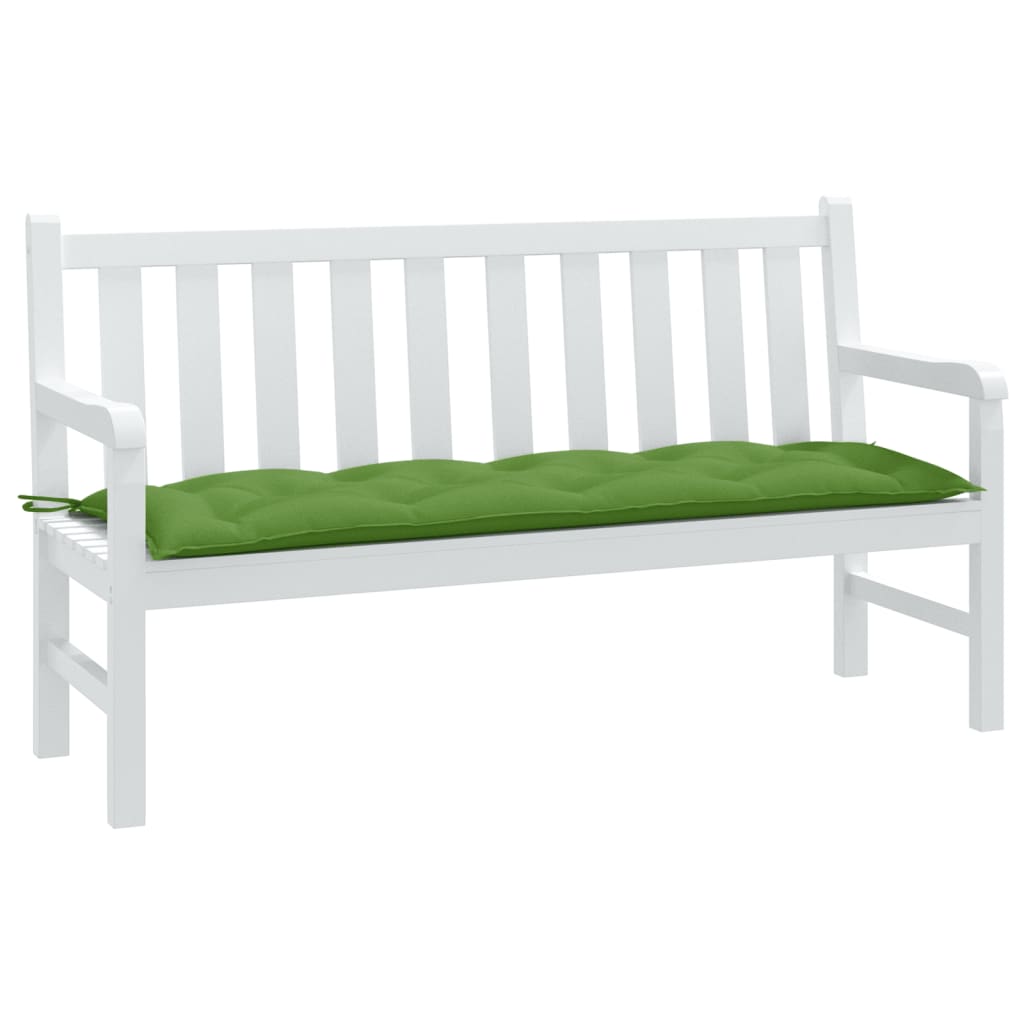 Vidaxl Garden Bench Pushion 150x50x7 cm stof blandet grønt