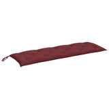 Vidaxl Garden Bench Cushion 150x50x7 CM Fabric de vino mixto rojo