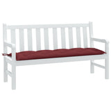 Vidaxl Garden Bench Cushion 150x50x7 cm stoff Mixed Wine Red