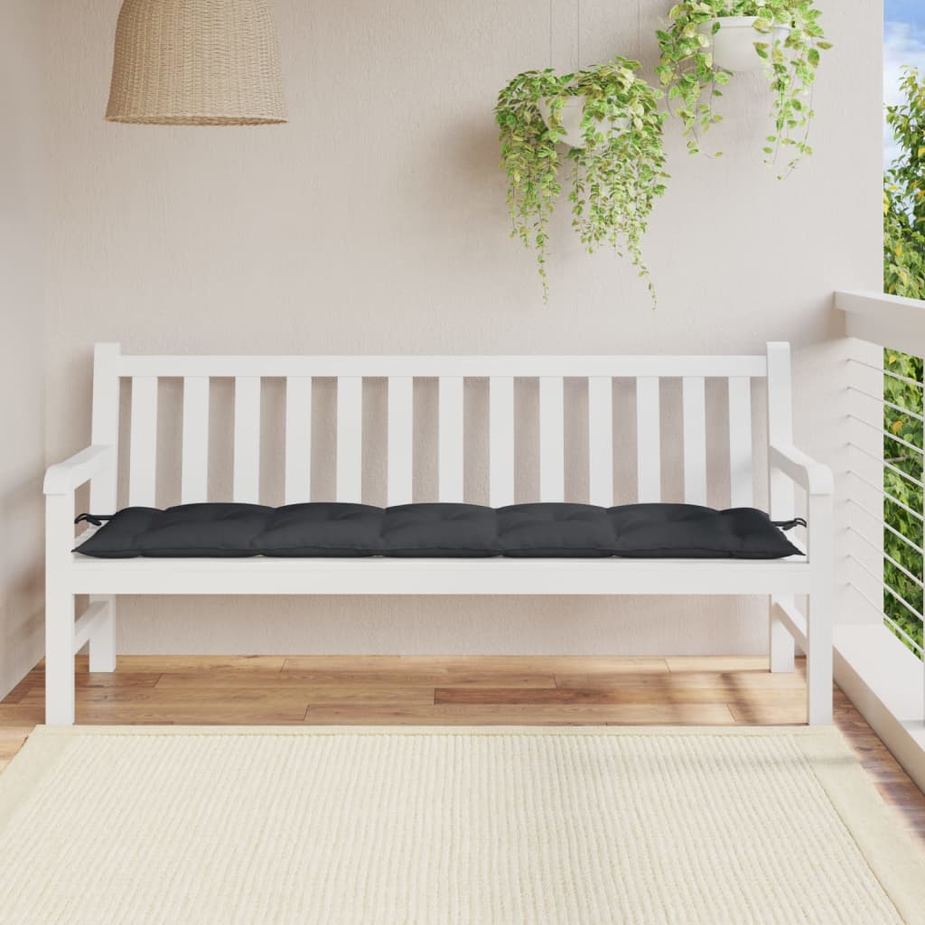 Vidaxl Garden Bench Kissen 180x50x7 cm Stoff gemischt Anthrazit -geläutet