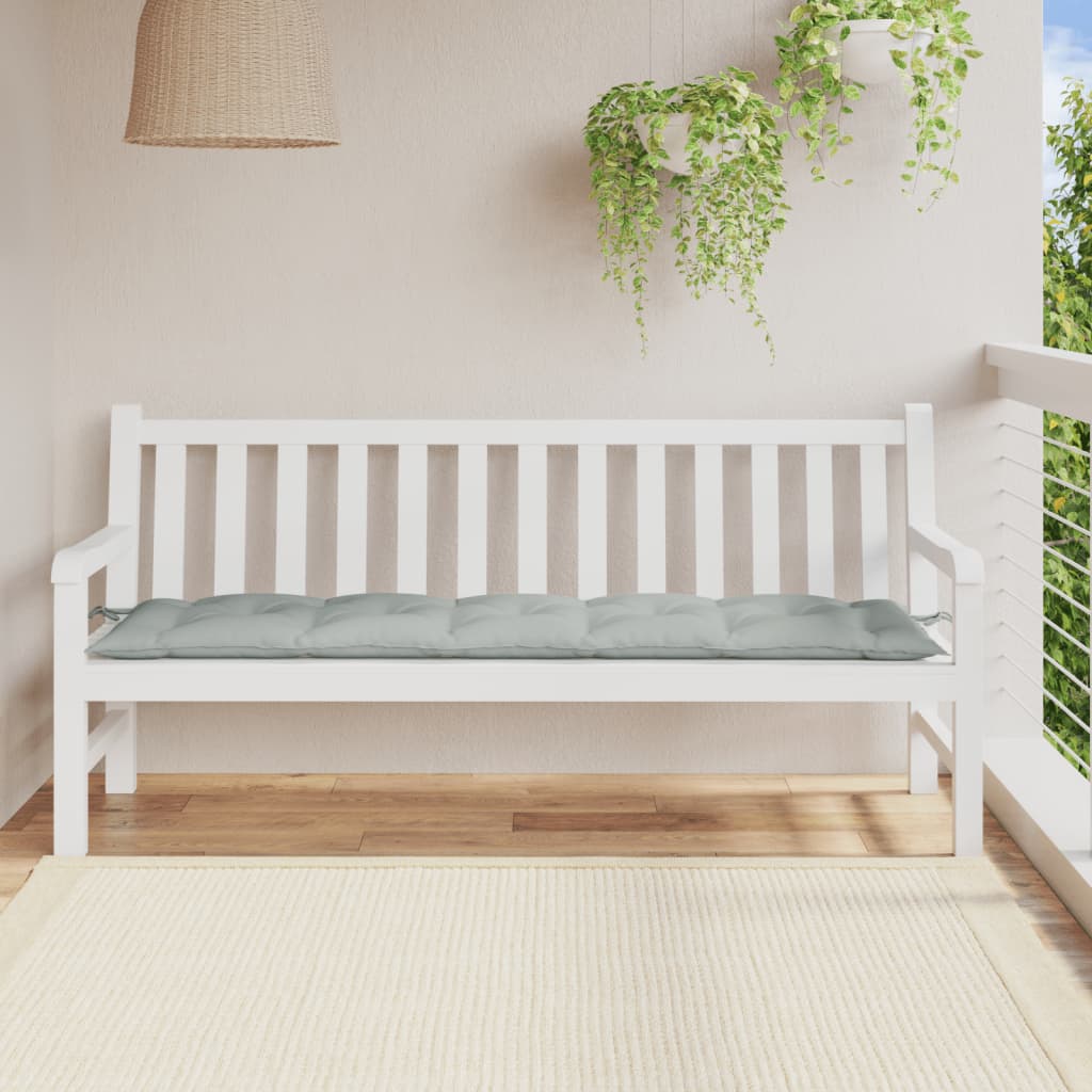 Vidaxl Garden Banc Cushion 180x50x7 cm Tissu gris clair mixte