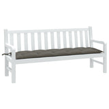 Vidaxl Garden Bench Pushion 180x50x7 cm stof blandet mørkegrå