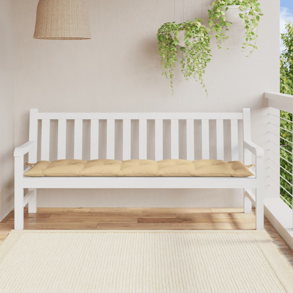 Vidaxl Garden bench cushion 180x50x7 cm fabric mixed beige