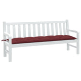 Vidaxl Garden Banc Cushion 180x50x7 cm Tissu vin mélangé rouge