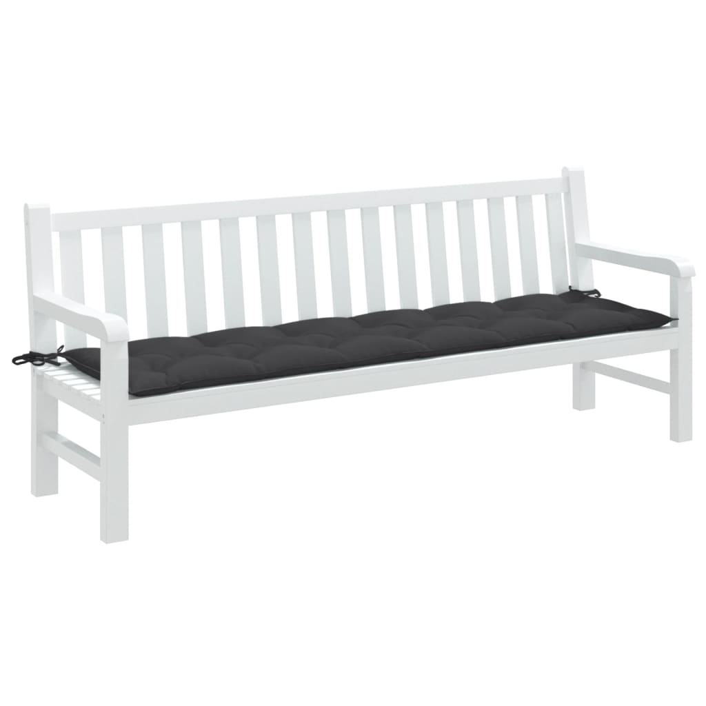 Vidaxl Garden Bench Cushion 200x50x7 cm Stoff gemischt Anthrazit -geläutet