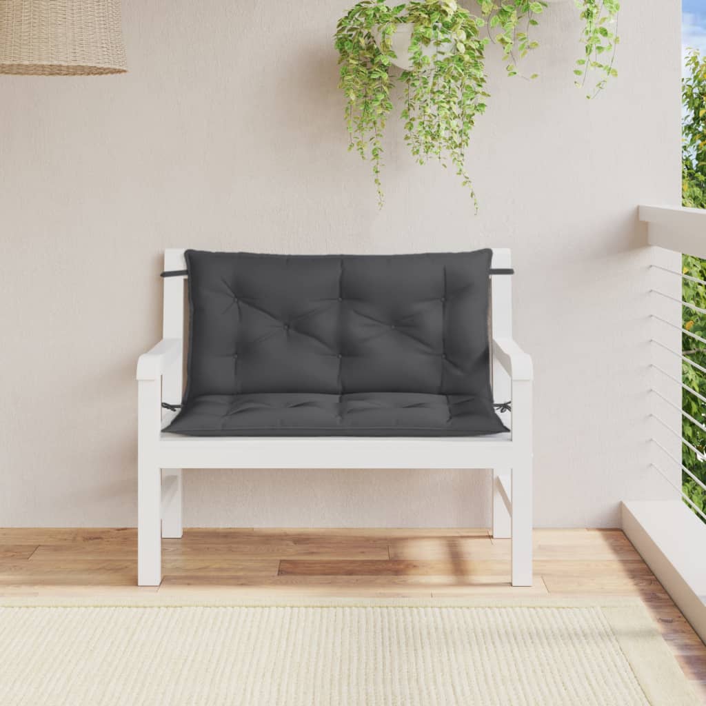 VIDAXL Garden Bench Blaphions 2 St 100x50x7 cm tkanina mešana barva antracita