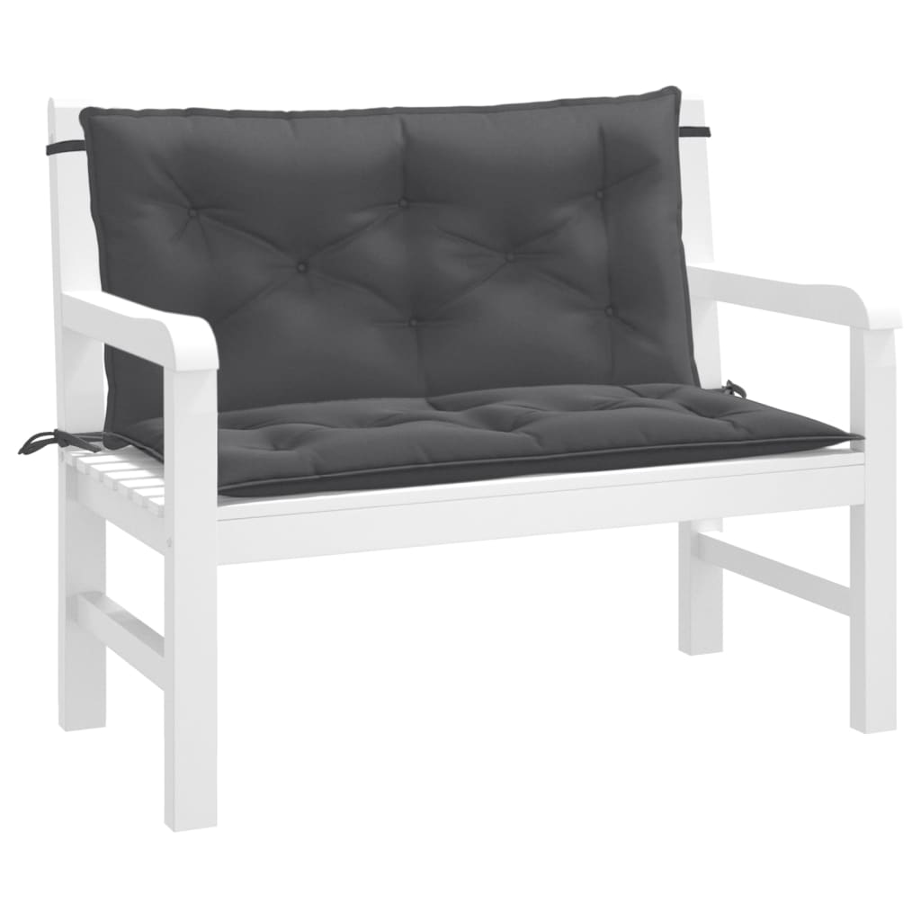 Vidaxl Garden Bench CUDIONS 2 ST 100X50X7 CM Tyg Mixed Anthracite Color