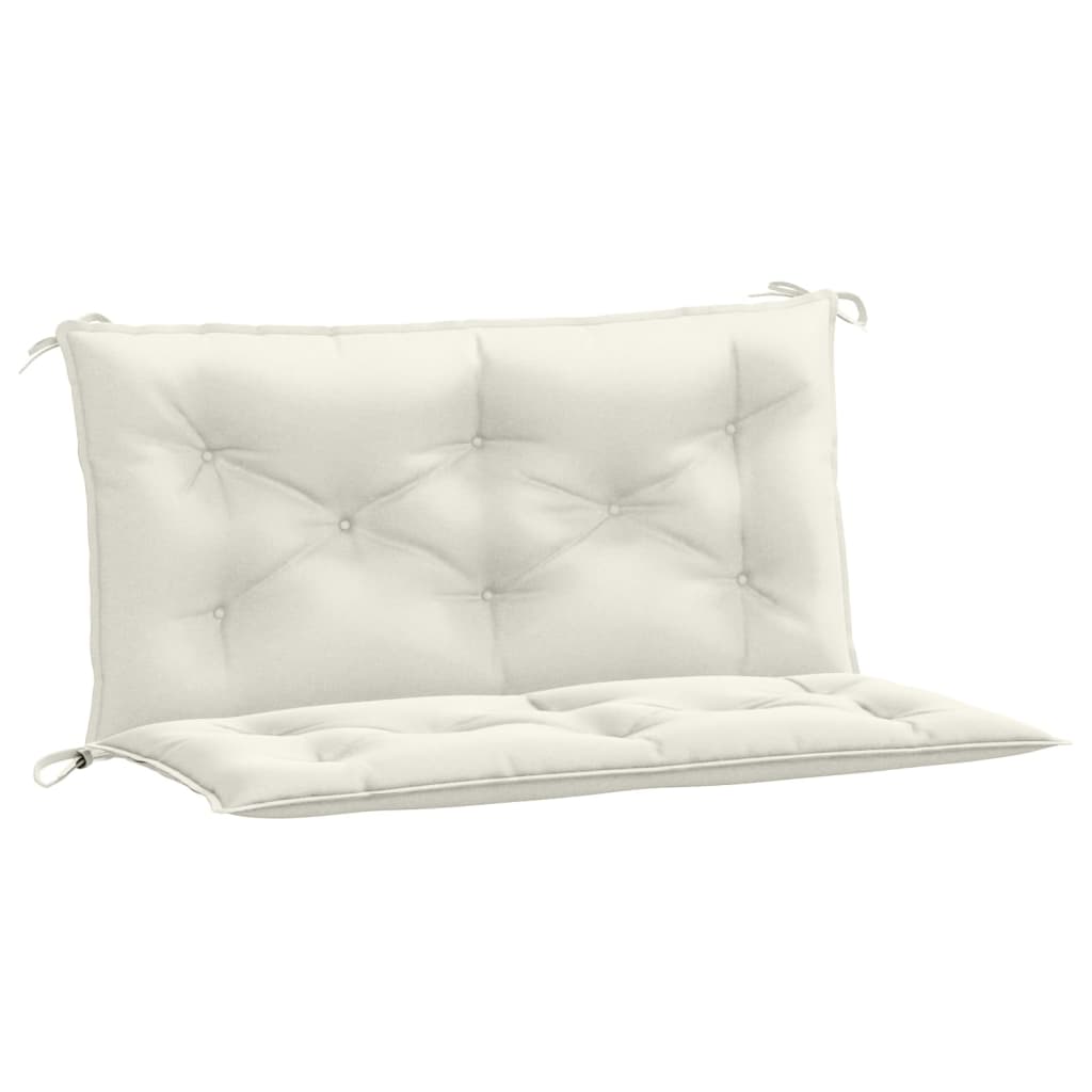 Vidaxl Gaartbank Cushionen 2 PC 100x50x7 cm Ferresch gemëscht Creme -Colored