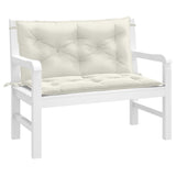 Vidaxl Garden Bench Pute 2 PCS 100x50x7 cm stoff Mixed Cream -farget