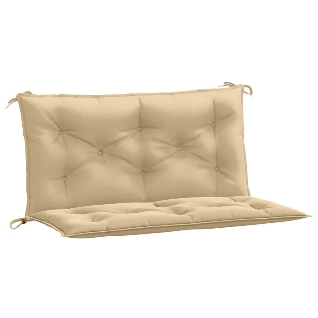 Vidaxl Garden Banc Cushions 2 PCS 100x50x7 cm Tissu mixte beige