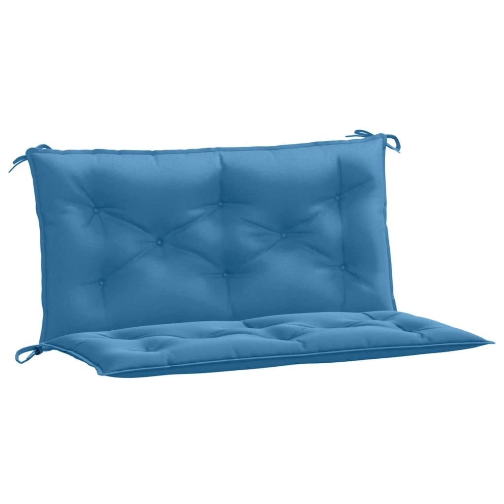 Vidaxl Garden Bench Cushions 2 St 100x50x7 cm tessuto miscelato blu