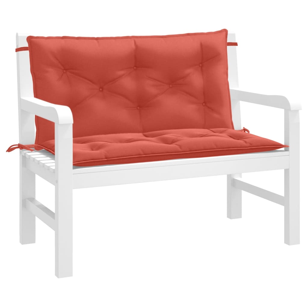 Vidaxl Garden Bench CUDIONS 2 ST 100X50X7 CM Tyg Mixed Red