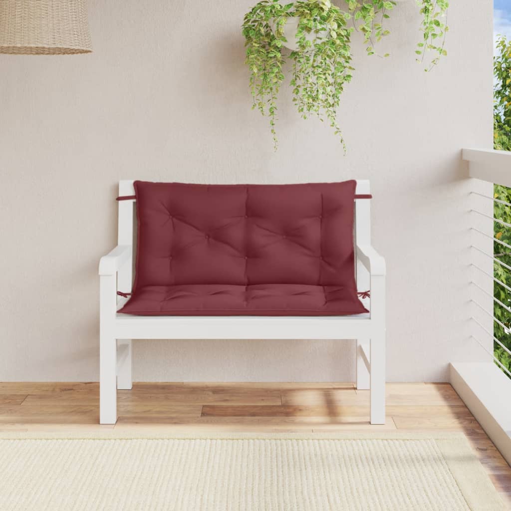 Vidaxl Garden Bench Cushions 2 PCS 100x50x7 Cm Essicuoto Vino misto rosso