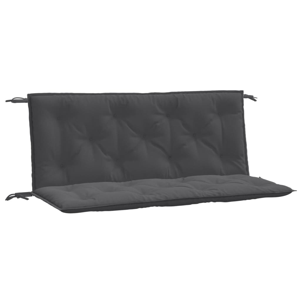 VidaXL Garden bench cushions 2 pcs 120x50x7 cm fabric mixed anthracite color