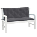 VIDAXL Garden Bench blazine 2 PCS 120x50x7 cm tkanina mešana barva antracita