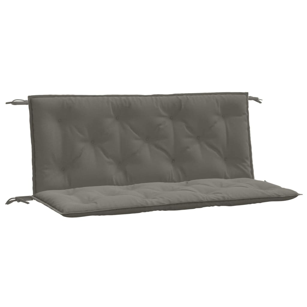 Vidaxl Garden Bench polštáře 2 ks 120x50x7 cm tkanina smíšená tmavě šedá