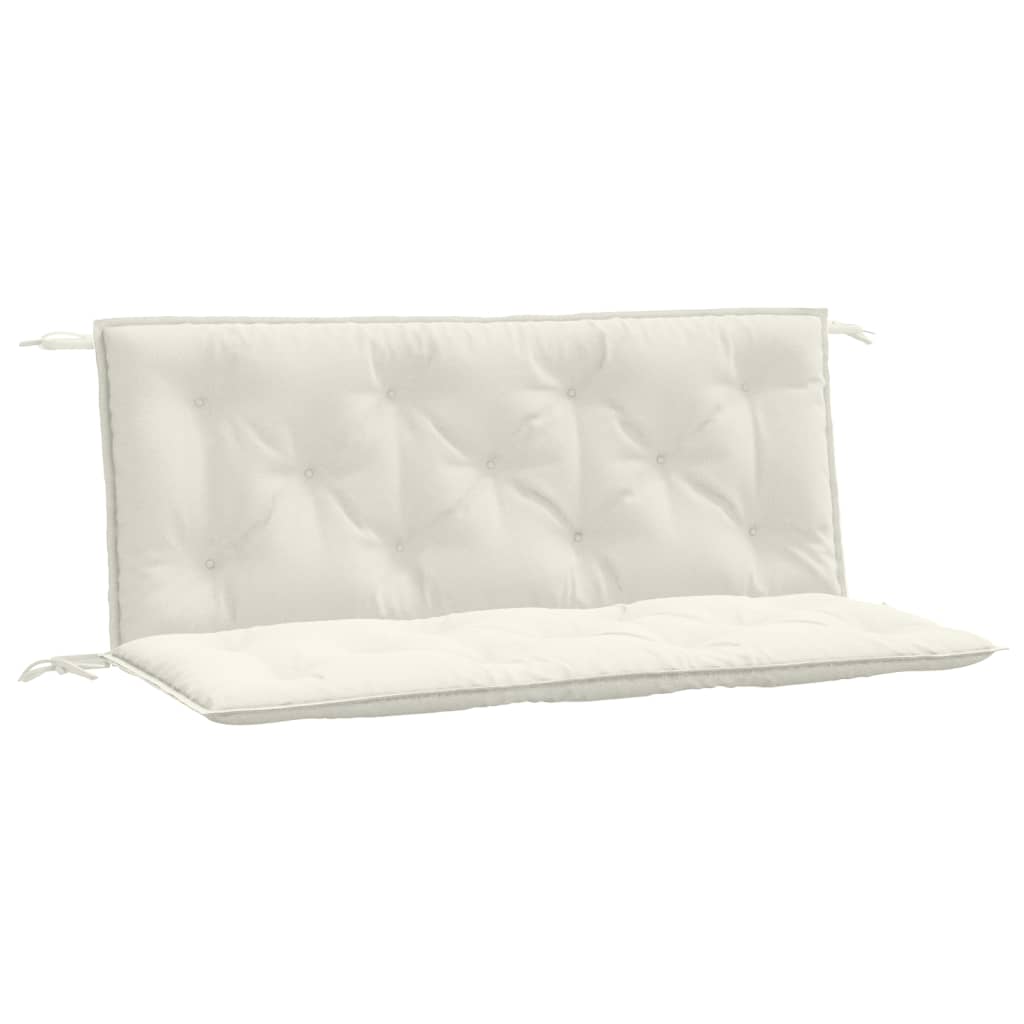 Vidaxl Gaartbank Cushionen 2 PC 120x50x7 cm Ferresch gemëscht Creme -Colored