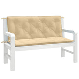 Vidaxl Garden Bench Pushions 2 PCs 120x50x7 cm Stoff gemischt Beige