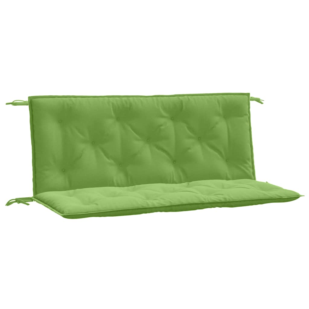 Vidaxl Garden Banc Cushions 2 PCS 120x50x7 cm Tissu vert mélangé