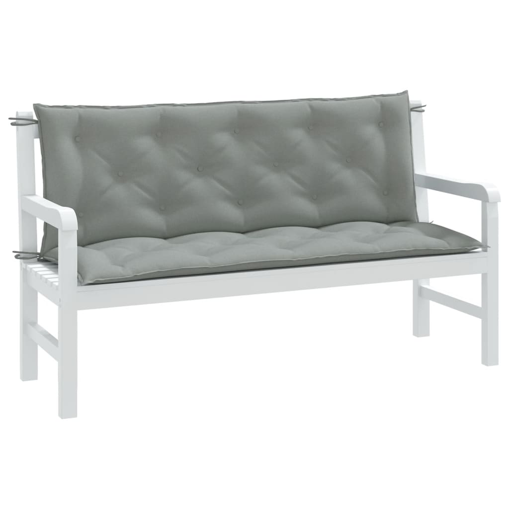 Vidaxl Garden Bench polštáře 2 st 150x50x7 cm tkanina smíšená světle šedá