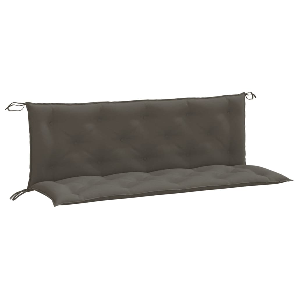 Vidaxl Garden Banc Cushions 2 ST 150X50X7 CM Tissu mixte gris foncé