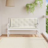 Vidaxl Gartenbankkissen 2 ST 150x50x7 cm Stoff gemischt creme -geläutet