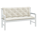 VIDAXL Garden Bench Blaphions 2 St 150x50x7 cm tkanina mešana smetana -barvna