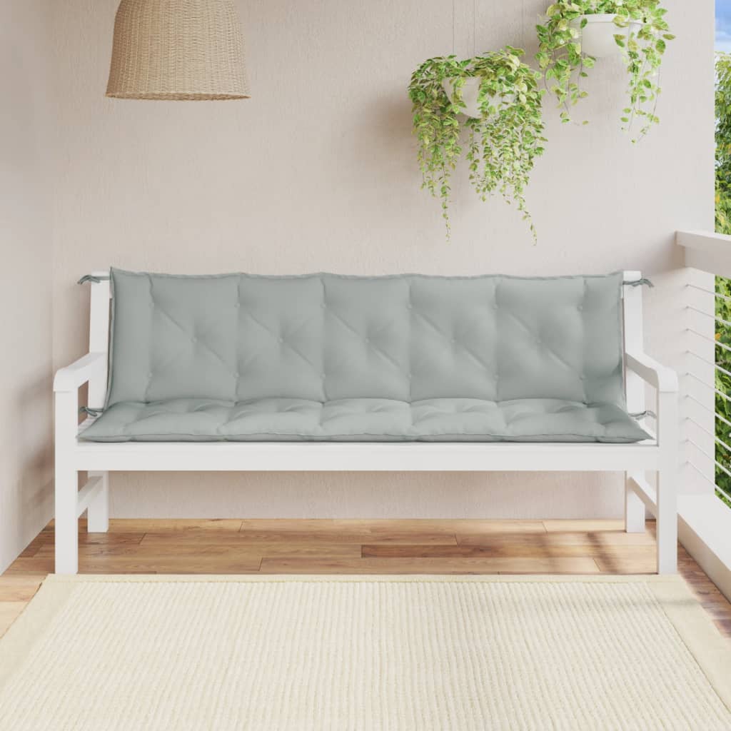 Vidaxl Garden Bench polštáře 2 ks 180x50x7 cm tkanina smíšená světle šedá